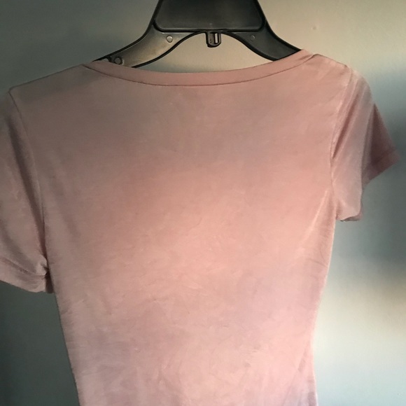 Bebe Baby Pink Rhinestone Logo TeeSize XS - Picture 6 of 6